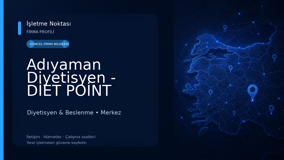 Adıyaman Diyetisyen - DİET POİNT 