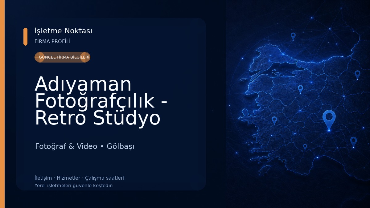 Adıyaman Fotoğrafçılık - Retro Stüdyo 