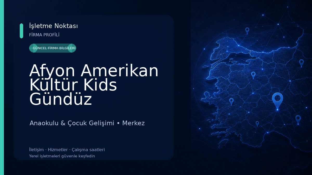 Afyon Amerikan Kültür Kids Gündüz Bakımevi Anaokulu & Çocuk Gelişimi
