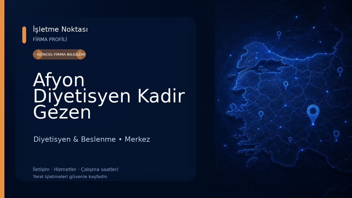 Afyon Diyetisyen Kadir Gezen Diyetisyen & Beslenme
