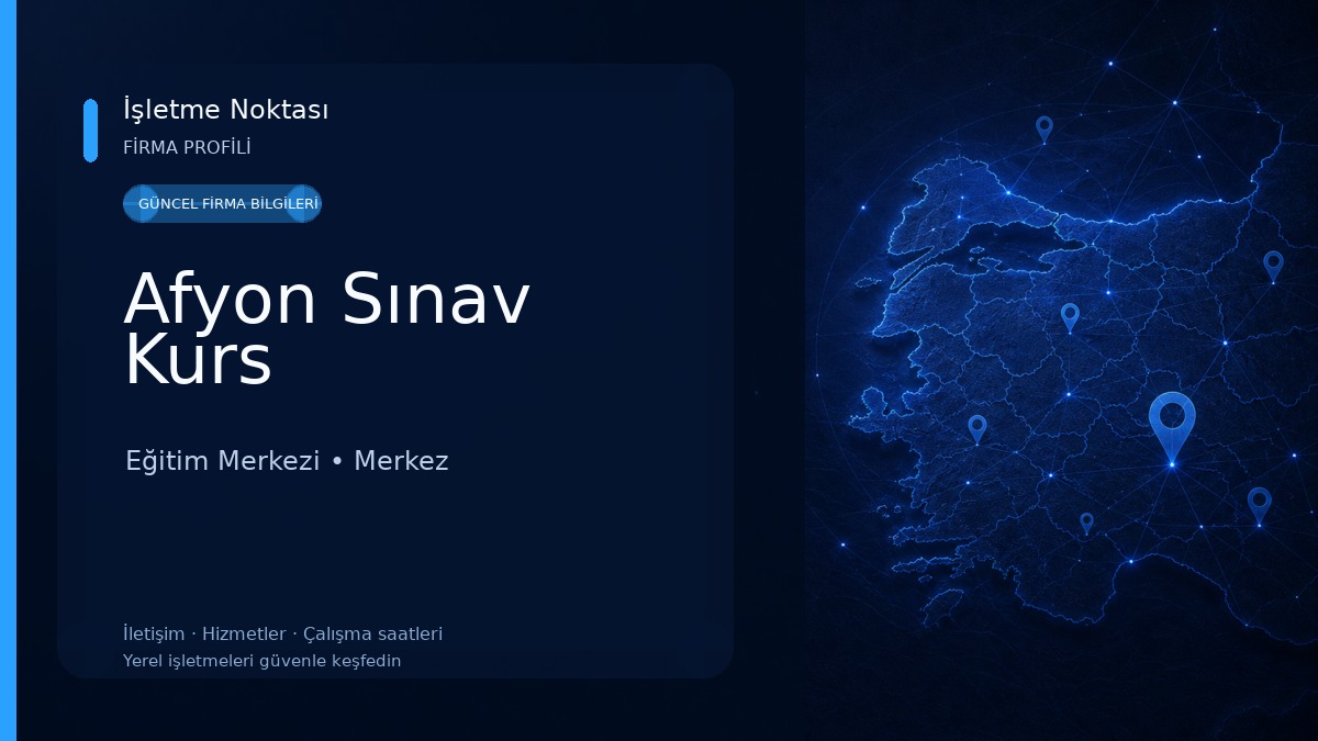 Afyon Sınav Kurs Eğitim Merkezi