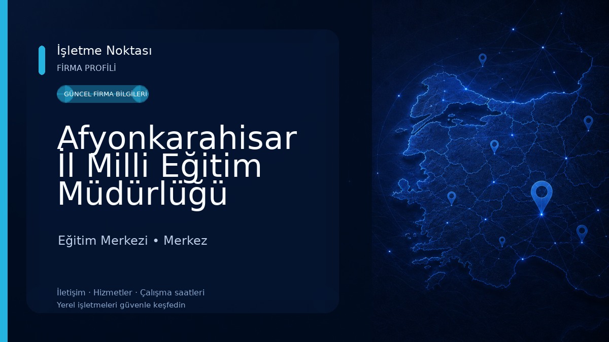 Afyonkarahisar İl Milli Eğitim Müdürlüğü Eğitim Merkezi