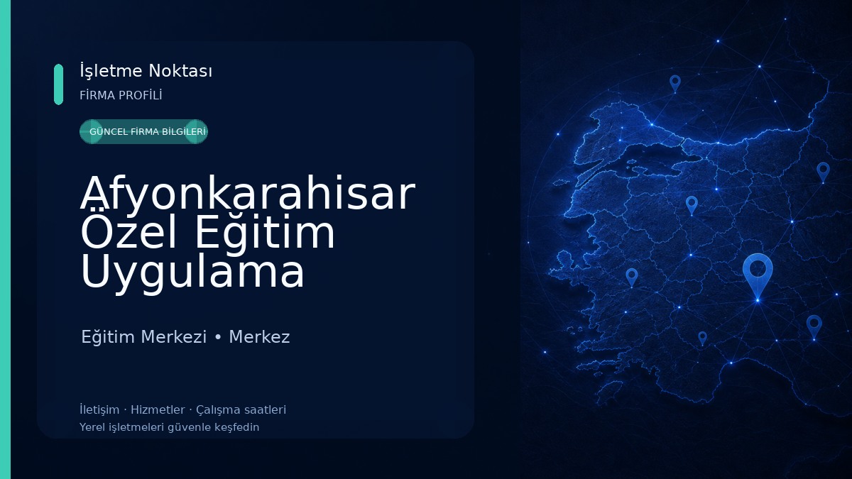 Afyonkarahisar Özel Eğitim Uygulama Merkezi 1. Kademe Eğitim Merkezi