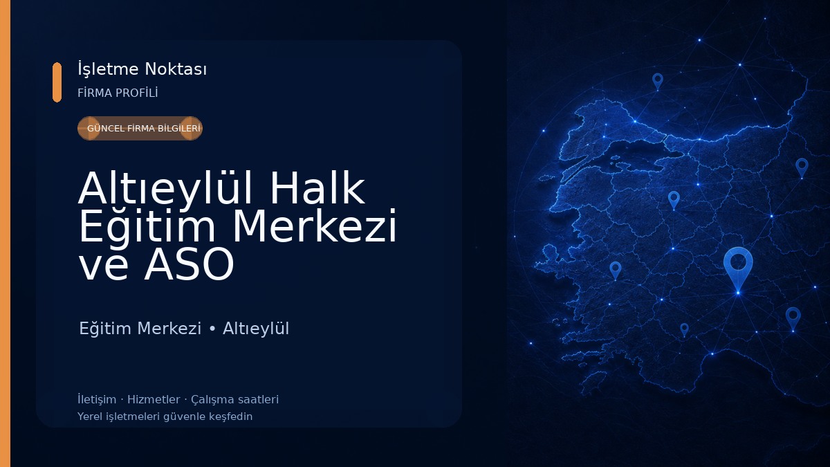 Altıeylül Halk Eğitim Merkezi ve ASO Eğitim Merkezi