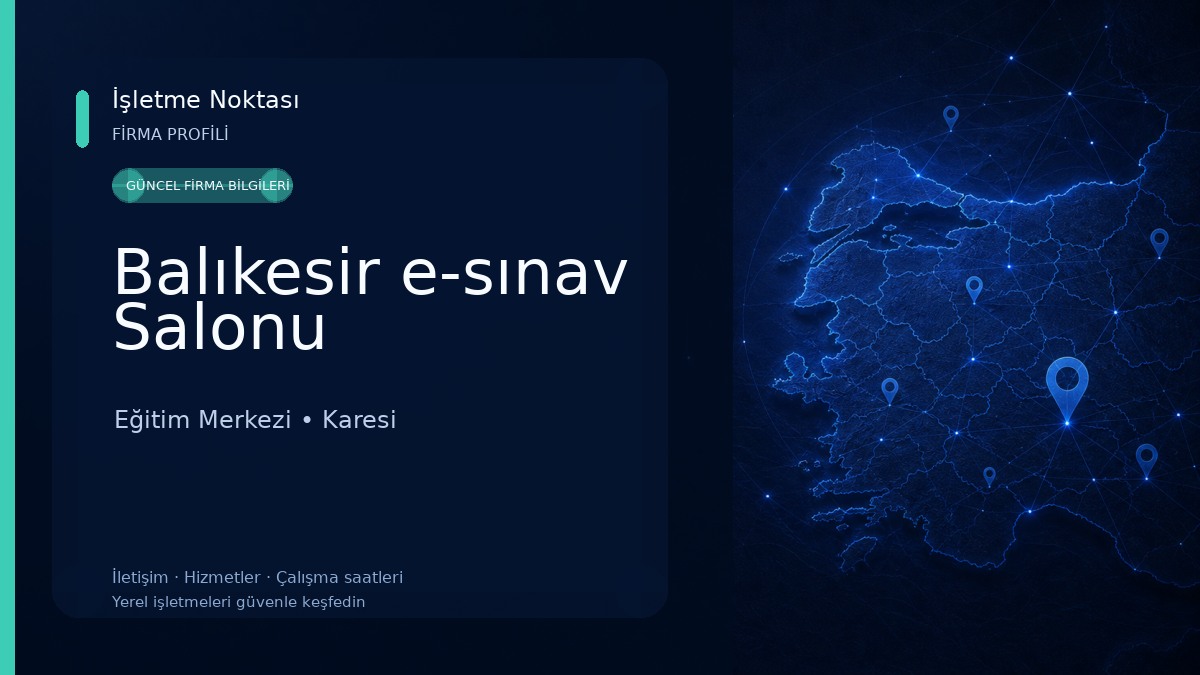 Balıkesir e-sınav Salonu Eğitim Merkezi