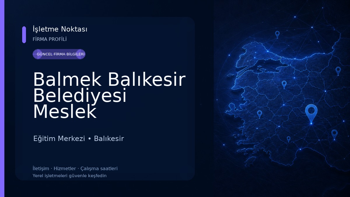 Balmek Balıkesir Belediyesi Meslek Edindirme Kursu Eğitim Merkezi