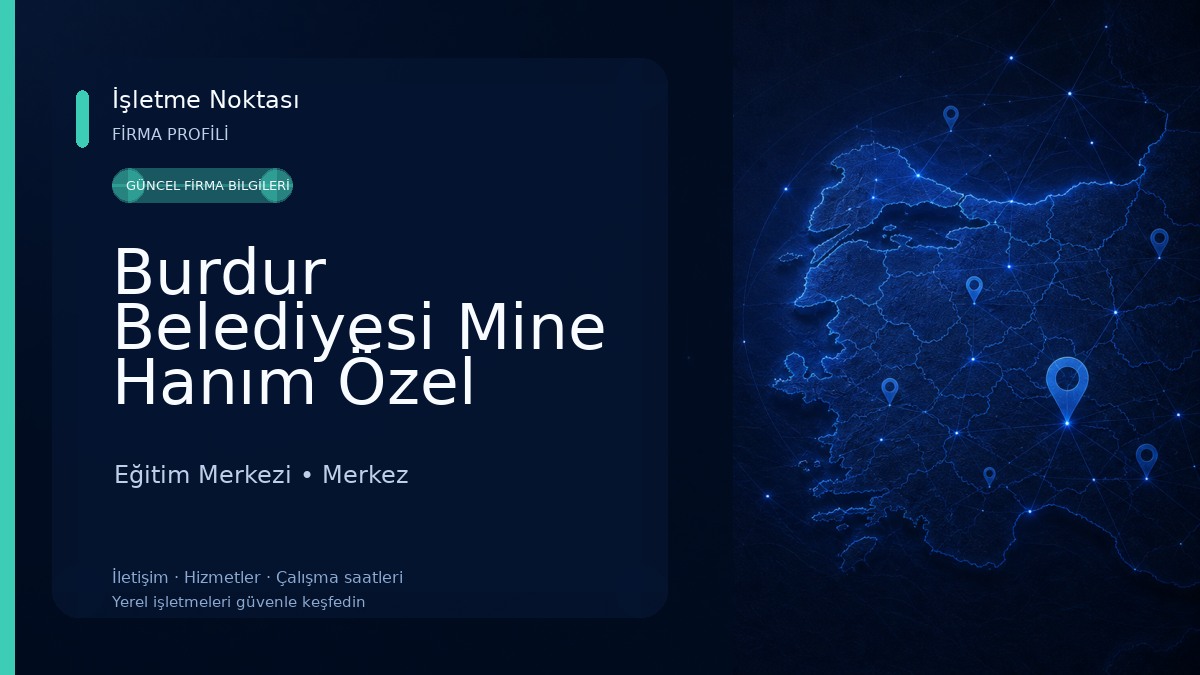 Burdur Belediyesi Mine Hanım Özel Eğitim ve Rehabilitasyon Merkezi Eğitim Merkezi