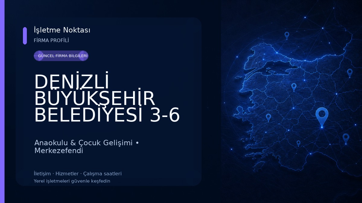 DENİZLİ BÜYÜKŞEHİR BELEDİYESİ 3-6 YAŞ OYUN ALANI Anaokulu & Çocuk Gelişimi
