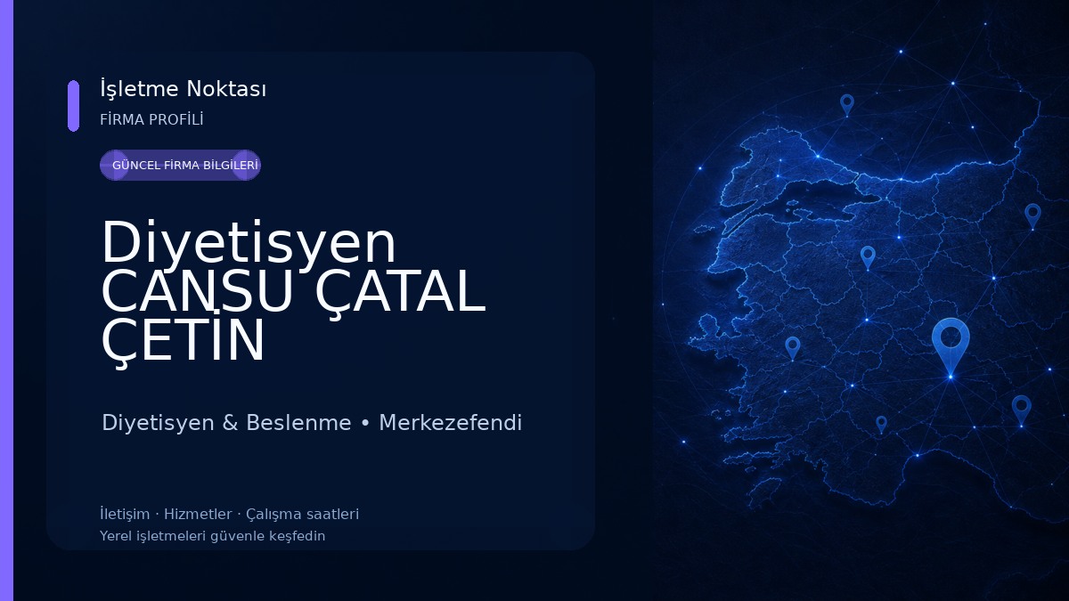 Diyetisyen CANSU ÇATAL ÇETİN Diyetisyen & Beslenme
