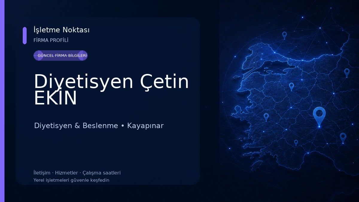 Diyetisyen Çetin EKİN Diyetisyen & Beslenme