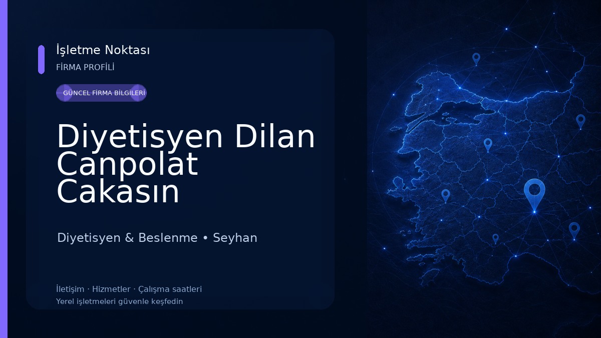Diyetisyen Dilan Canpolat Cakasın Beslenme ve Diyet Danışmanlığı Diyetisyen & Beslenme