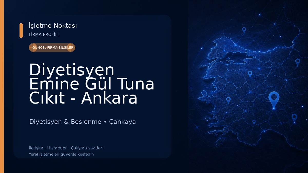 Diyetisyen Emine Gül Tuna Cıkıt - Ankara Diyetisyen Kilo Verme Zayıflama Diyetisyen & Beslenme