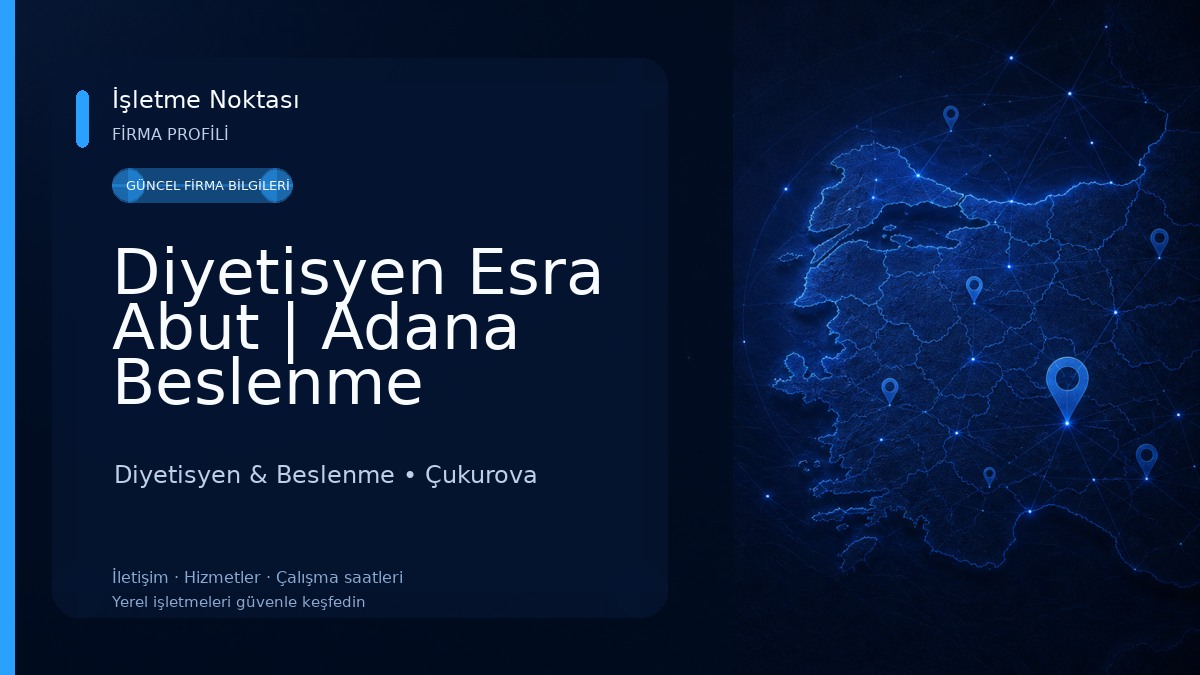 Diyetisyen Esra Abut | Adana Beslenme Eğitimi ve Diyet Danışmanlığı Diyetisyen & Beslenme