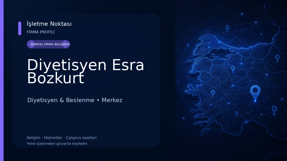 Diyetisyen Esra Bozkurt Diyetisyen & Beslenme