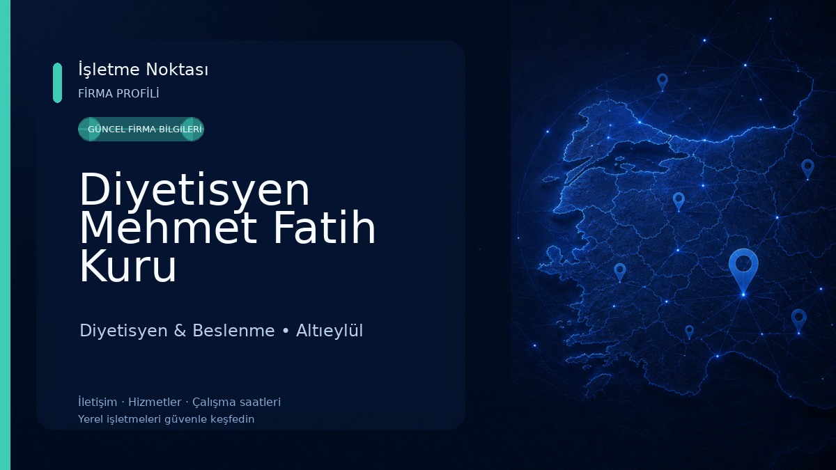 Diyetisyen Mehmet Fatih Kuru Diyetisyen & Beslenme