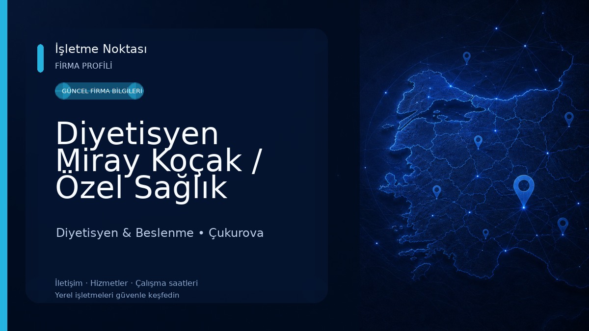 Diyetisyen Miray Koçak / Özel Sağlık Meslek Hizmet Birimi Diyetisyen & Beslenme