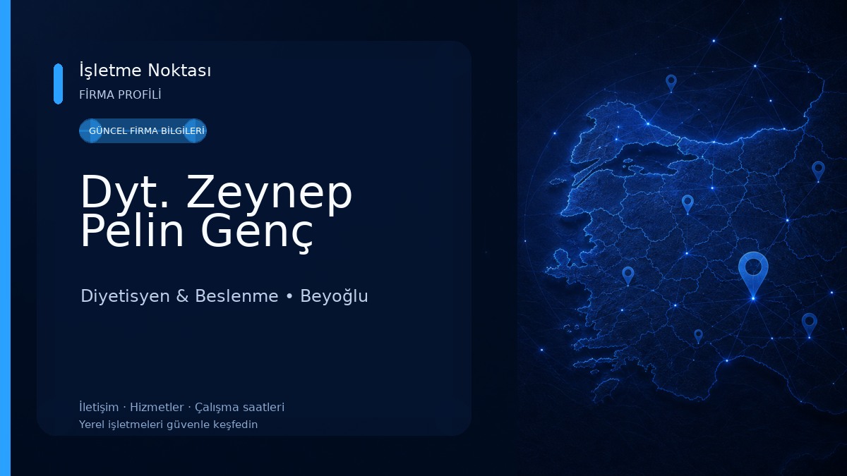Dyt. Zeynep Pelin Genç Diyetisyen & Beslenme