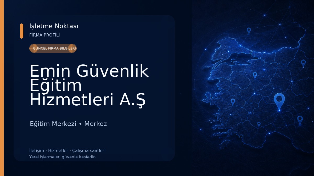 Emin Güvenlik Eğitim Hizmetleri A.Ş Eğitim Merkezi