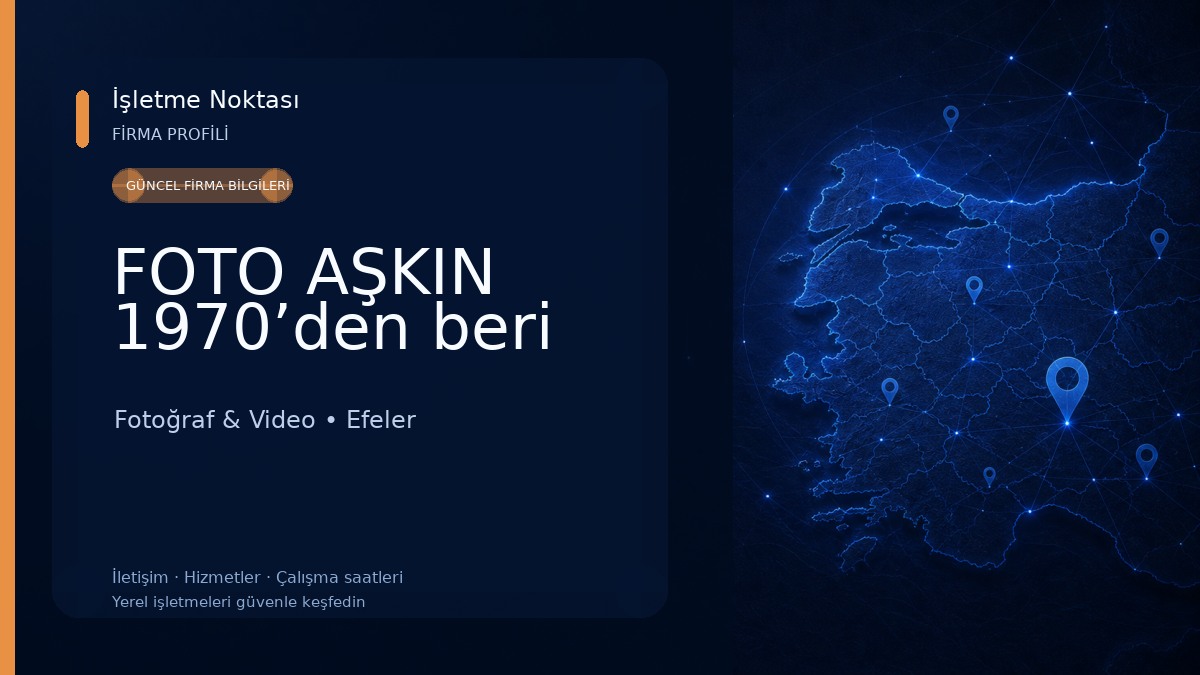 FOTO AŞKIN 1970’den beri Fotoğraf & Video