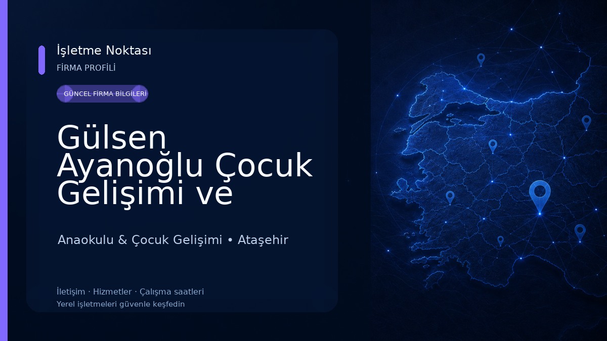 Gülsen Ayanoğlu Çocuk Gelişimi ve Danışmanlık Merkezi Anaokulu & Çocuk Gelişimi