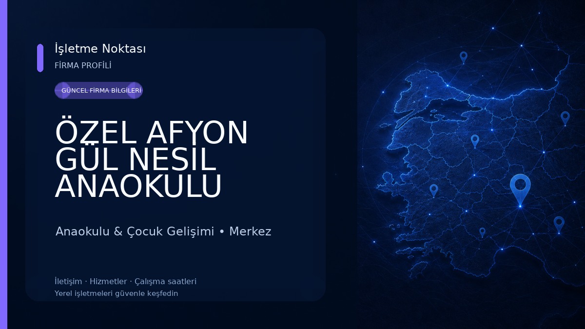 ÖZEL AFYON GÜL NESİL ANAOKULU Anaokulu & Çocuk Gelişimi