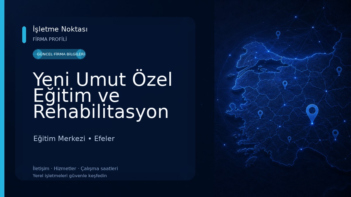 Yeni Umut Özel Eğitim ve Rehabilitasyon Merkezi Eğitim Merkezi